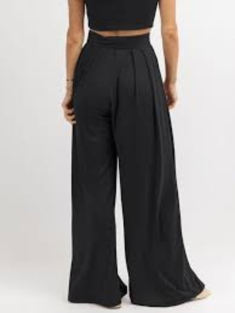 Stylive High-Rise Black Wide-Leg Pants Women’s Size 20W Flowy Casual Workwear